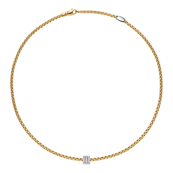 Fope Diamond Rondel Necklace
