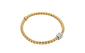 Fope EKA 18K Gold Bracelet with Pave Diamond Accents (0.33CTW)