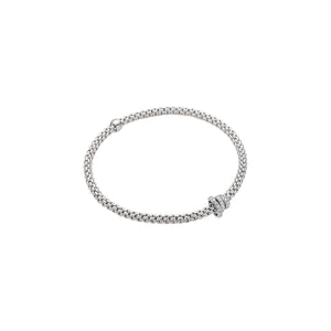 Fope PRIMA 18K White Gold Bracelet 0.31 CTW - Size Medium