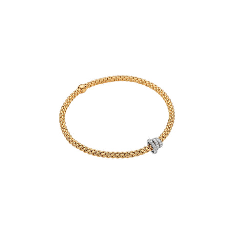 Fope PRIMA 18K Yellow Gold Bracelet 0.31 CTW - Size Medium