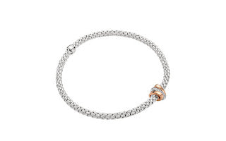 Fope PRIMA 18K Gold & Diamond Rondel Bracelet (0.10CTW)