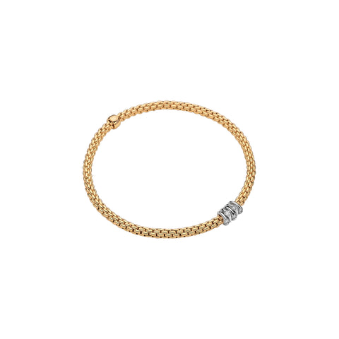 Fope PRIMA Diamond Rondels Bracelet (0.07CTW) - Size Medium