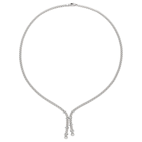 Fope PRIMA 18K Gold Diamond Lariat Necklace (0.14 CTW)