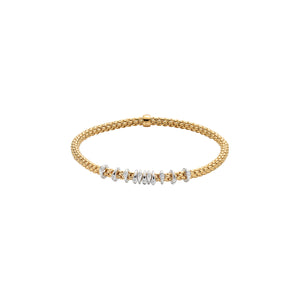 Fope PRIMA 18K Gold & Diamond Rondels Bracelet (0.15CTW) -Size Medium