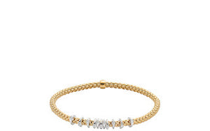 Fope PRIMA 18K Gold & Diamond Rondels Bracelet (0.15CTW)
