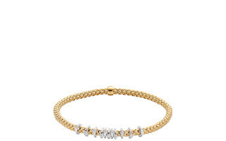 Fope PRIMA 18K Gold & Diamond Rondels Bracelet (0.15CTW)
