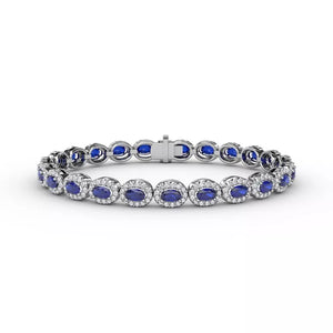 Fana 10.34 GTW White Diamond Sapphire Bracelet 14k