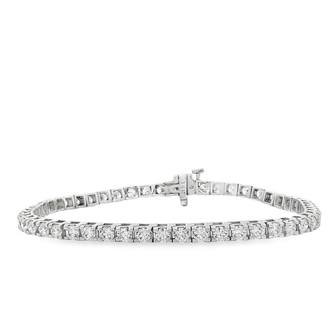 4.00CTW 4-prong Diamond Tennis Bracelet in 14K Gold