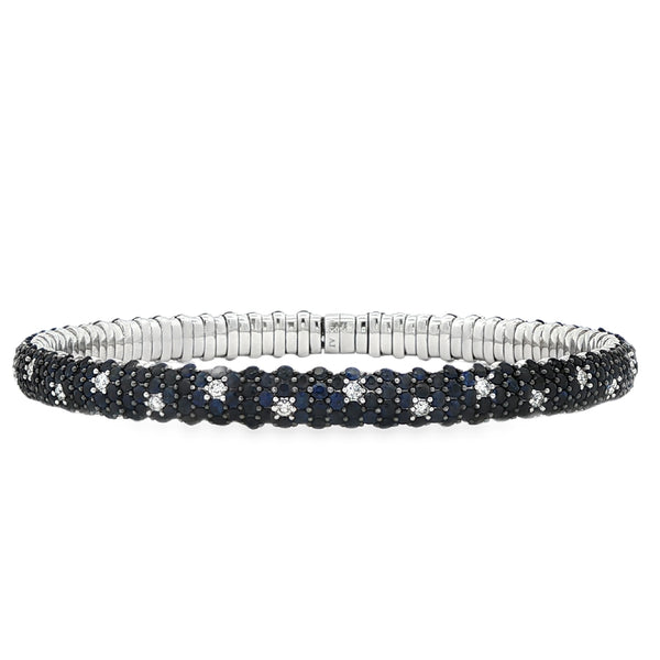 Sapphire & Diamond Stretch Bracelet