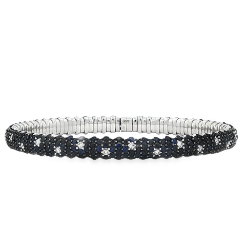 Sapphire & Diamond Stretch Bracelet