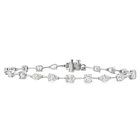 5ctw Multi Shaped Diamond Bracelet
