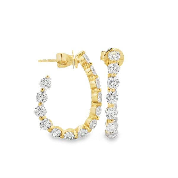 Diamond Open Hoop Earring
