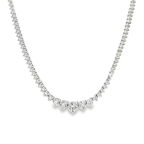 5.53CTW Diamond Graduated Riviera Tennis Necklace