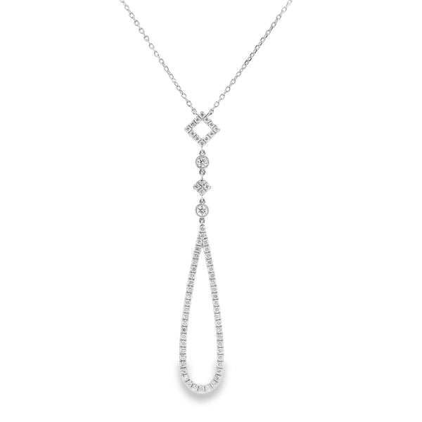 Diamond Teardrop Necklace 18