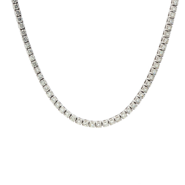 7.00CTW Straight Line 4-Prong Diamond Necklace in 14K Gold