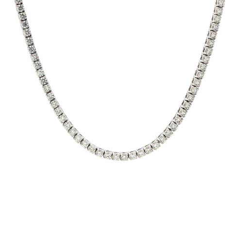 7.00CTW Straight Line 4-Prong Diamond Necklace in 14K Gold
