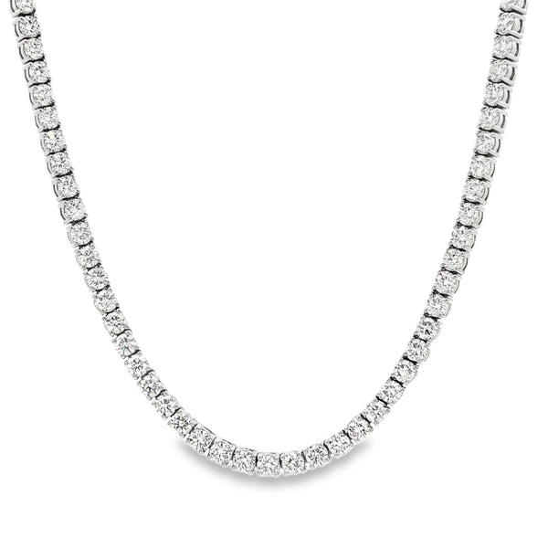 10 CTW Diamond Straight Line Necklace