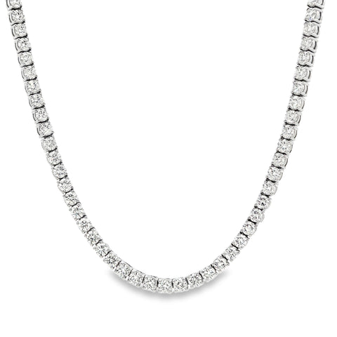10 CTW Diamond Straight Line Necklace