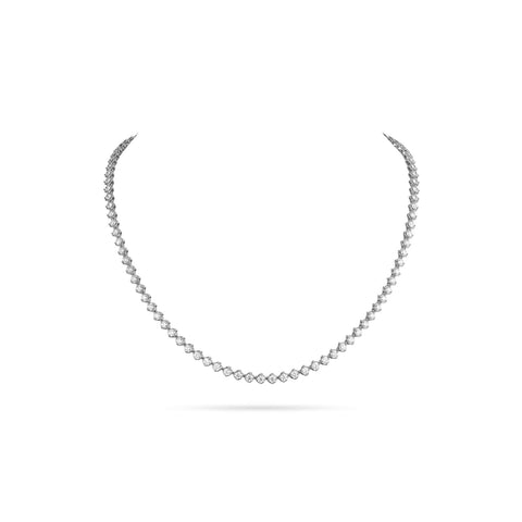 A Link 6.87CTW 18K White Gold Diamond Necklace