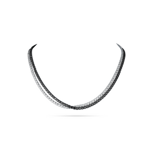 A Link Abbracci 13.88CTW 18K White & Black Diamond Crossover Necklace