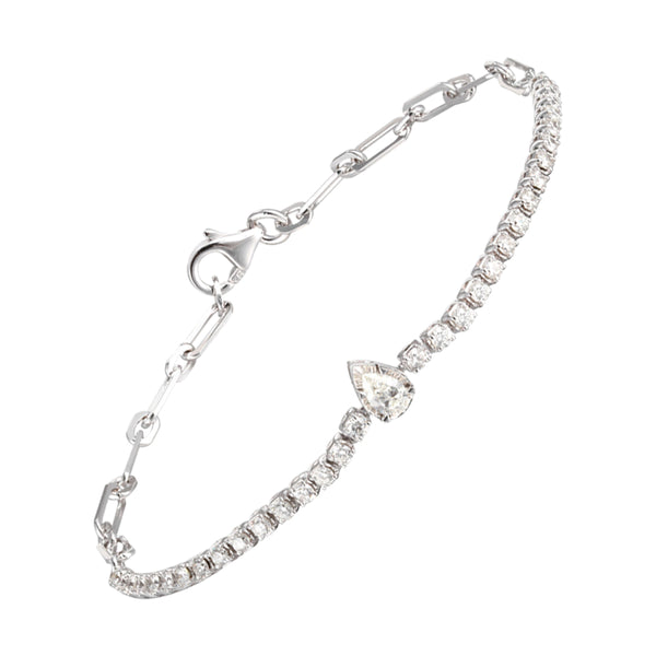 14Kt White Gold Diamond 5/6Ctw Bracelet