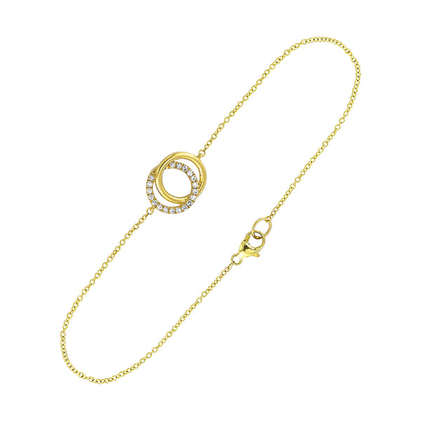 Diamond Double Circle Bracelet
