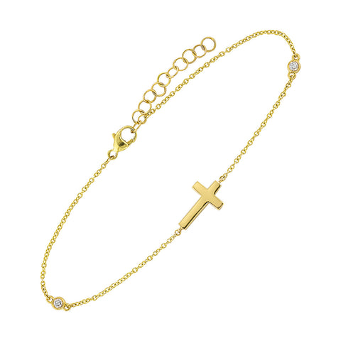 Cross & Diamond Bracelet
