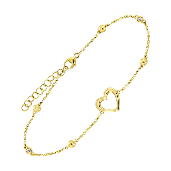 Heart & Diamond Bracelet
