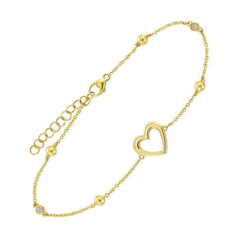 Heart & Diamond Bracelet