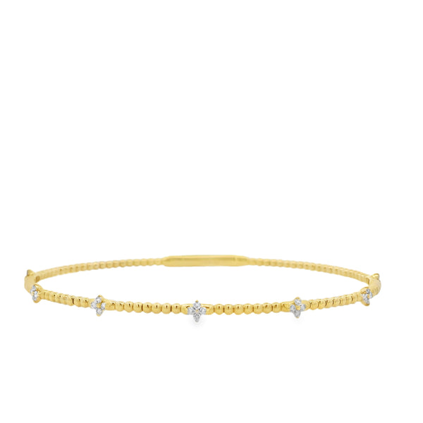 Diamond Flower Beaded Bangle