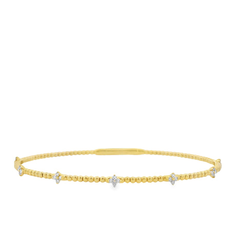 Diamond Flower Beaded Bangle