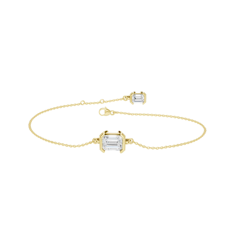 1.00ctw EF/VS Lab Grown 4prg EC Solitaire Bracelet 14KY