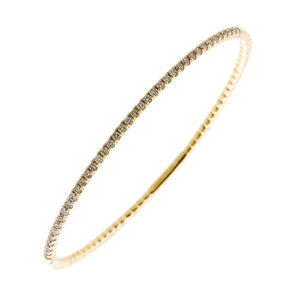 14Kt Yellow Gold Diamond 3/4Ctw Bangle