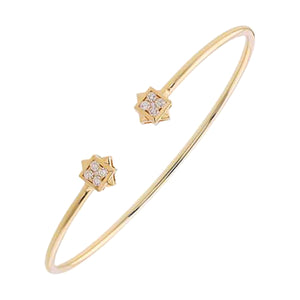 14Kt Yellow Gold Diamond 1/4Ctw Bangle