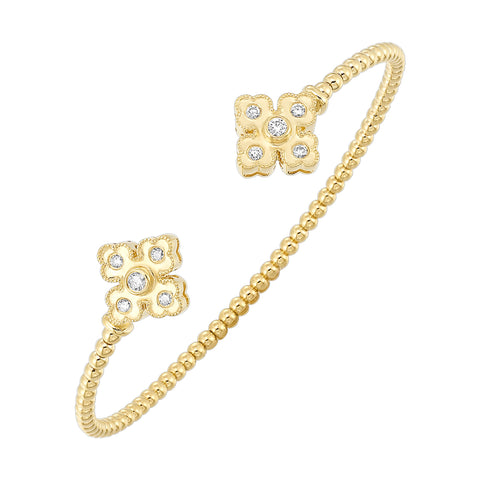 14Kt Yellow Gold Diamond 1/4Ctw Bangle