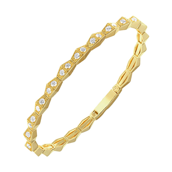 14Kt Yellow Gold Diamond 1Ctw Bangle