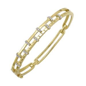 14Kt Yellow Gold Diamond 1/3Ctw Bangle