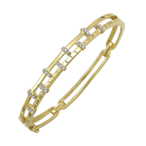 14Kt Yellow Gold Diamond 1/3Ctw Bangle