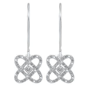 Love's Crossing Diamond Earrings (0.25 CTW) Sterling Silver