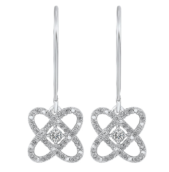 Love's Crossing Diamond Earrings (0.25 CTW) Sterling Silver