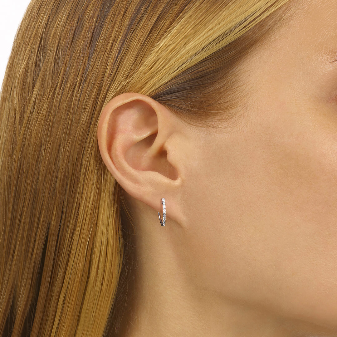 Gold Diamond Hoops 0.1CTW
