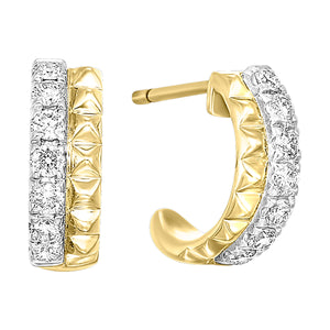 14Kt Yellow Gold Diamond 3/8Ctw Earring