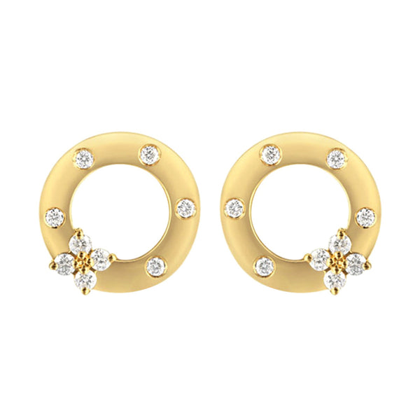 14Kt Yellow Gold Diamond 1/4Ctw Earring
