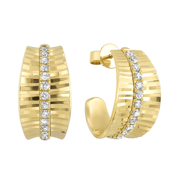 14Kt Yellow Gold Diamond 3/4Ctw Earring