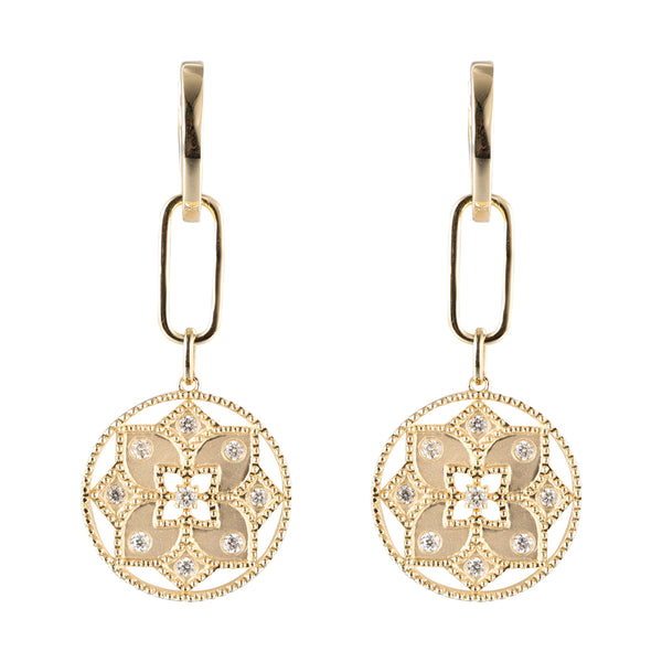 14Kt Yellow Gold Diamond 1/4Ctw Earring