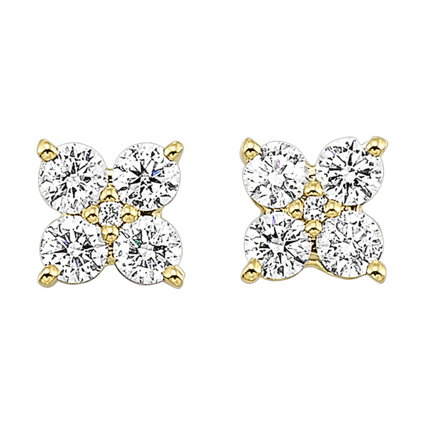 14Kt Yellow Gold Diamond 1/3Ctw Earring