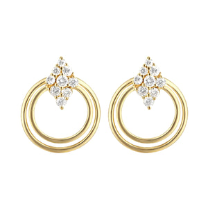 14Kt Yellow Gold Diamond 1/2Ctw Earring