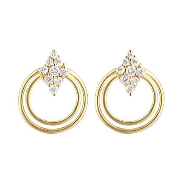14Kt Yellow Gold Diamond 1/2Ctw Earring