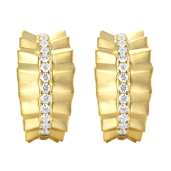 14Kt Yellow Gold Diamond 3/4Ctw Earring