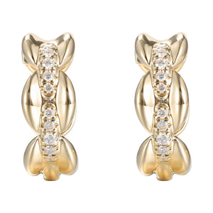 14Kt Yellow Gold Diamond 1/3Ctw Earring